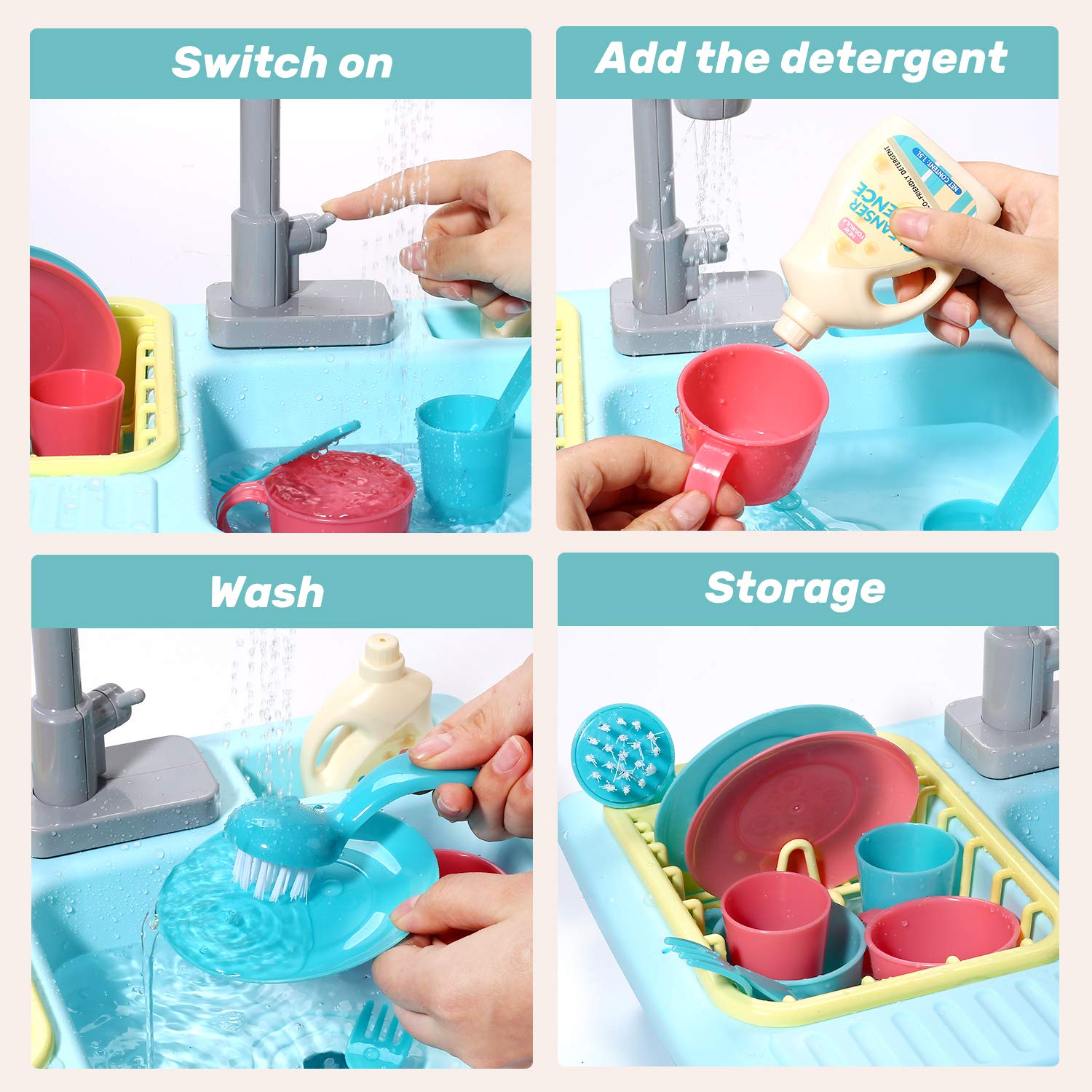 Faucet accessory included with CUTE STONE kitchen sink toy