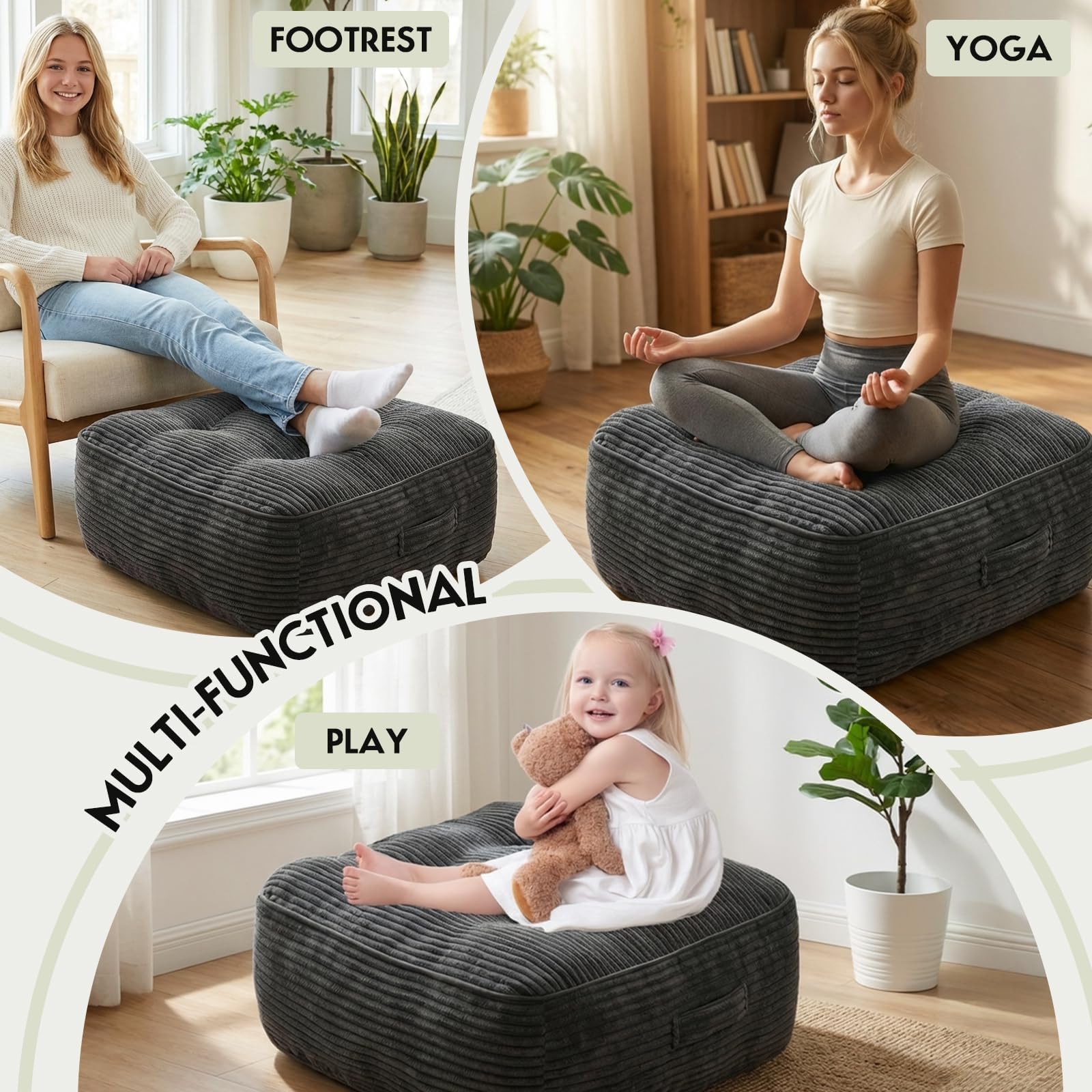 Vacuum-sealed packaging protects cushion during shipping and expansion after unboxing
