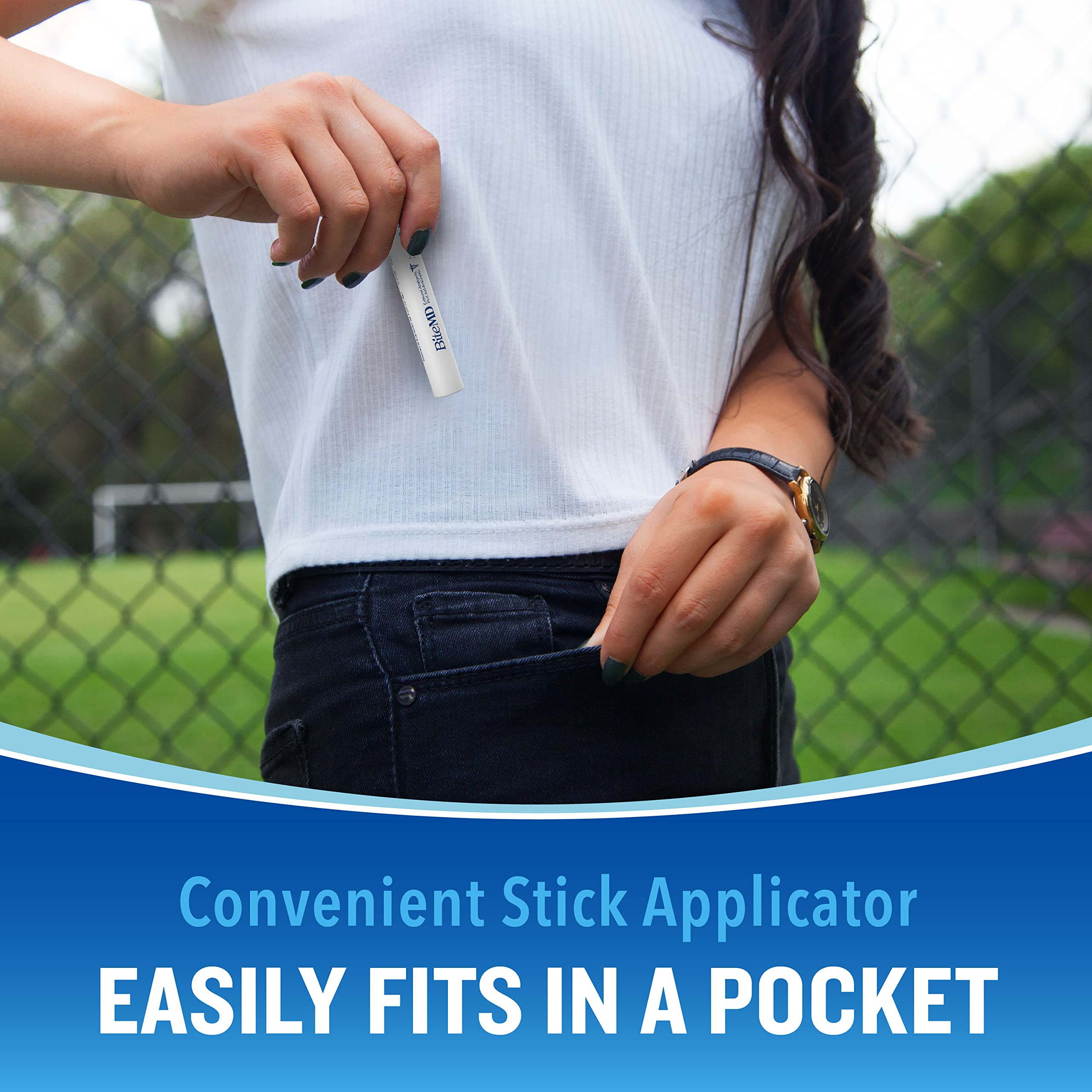 Soft tip BiteMD bite relief stick for itching relief