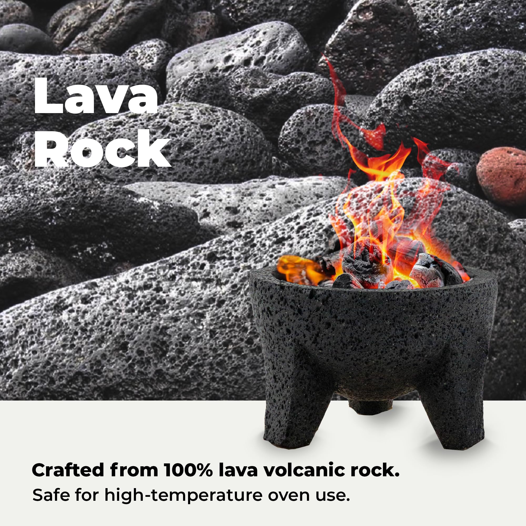 Cutting board included with molcajete set