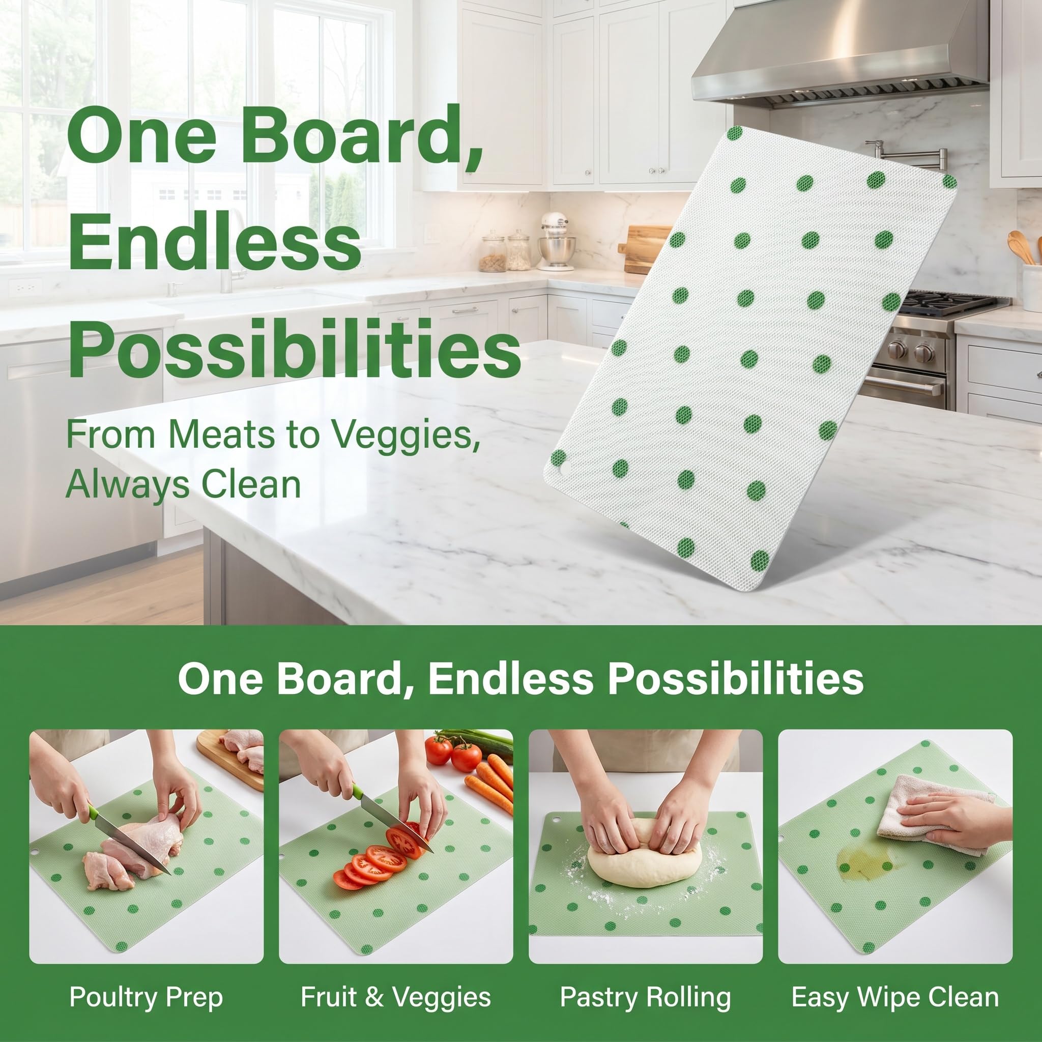 Separate mats to prevent cross contact between ingredients