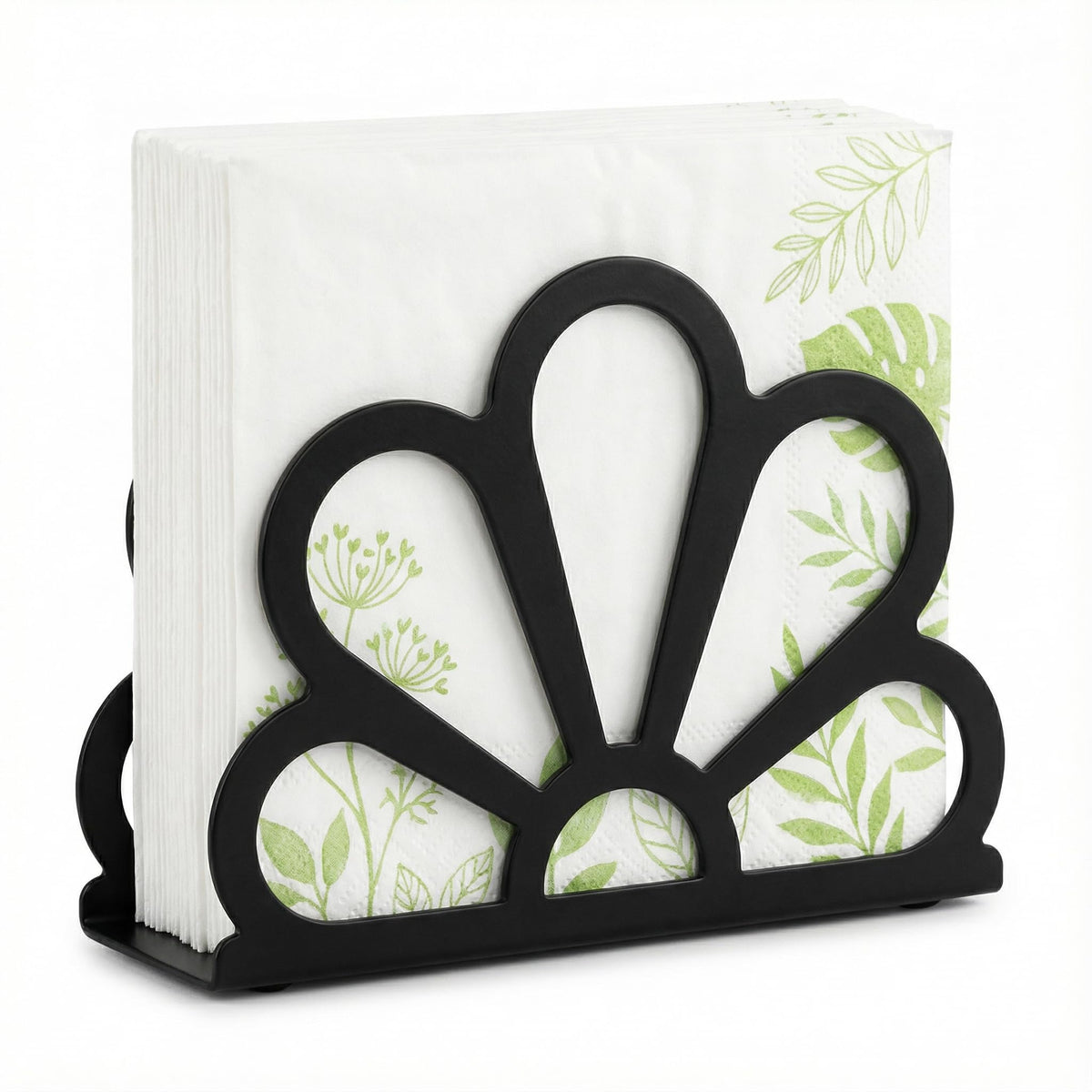 Cvesqkxr napkin holder black metal with weighted base