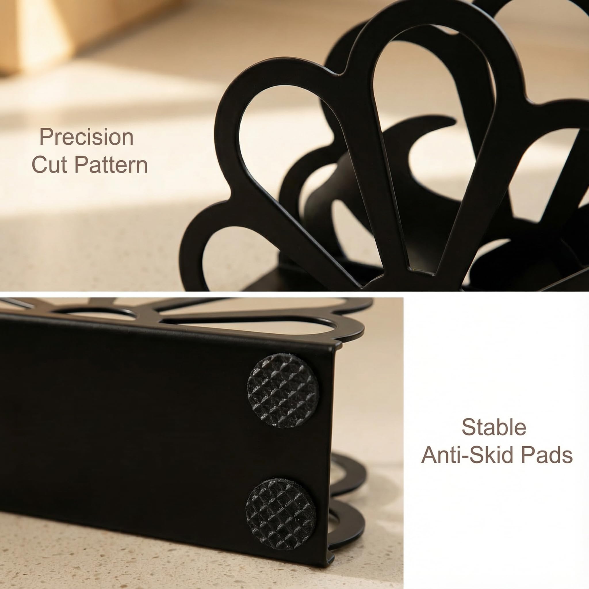 Compact vertical rustic napkin holder for dining decor