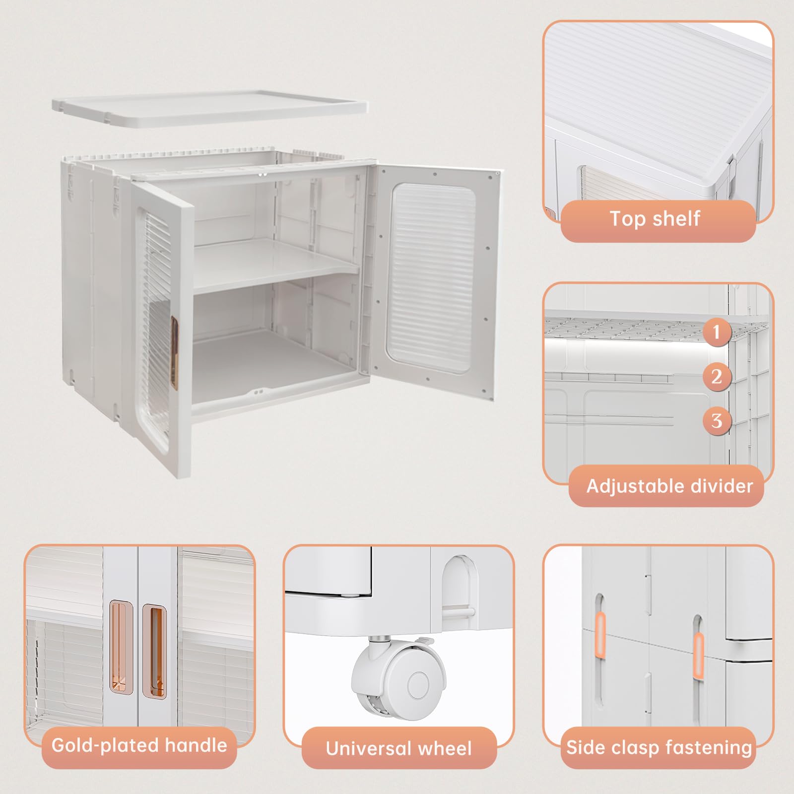 Magnetic front door on CXCJAI storage cabinet