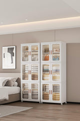 CXCJAI three-tier storage cabinet with wheels close view