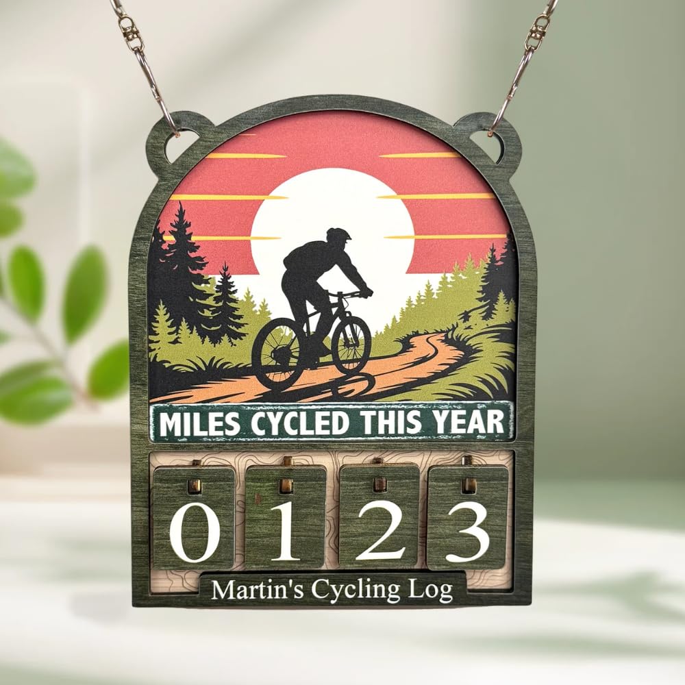 Cycle milestone plaque suitable for wall or shelf