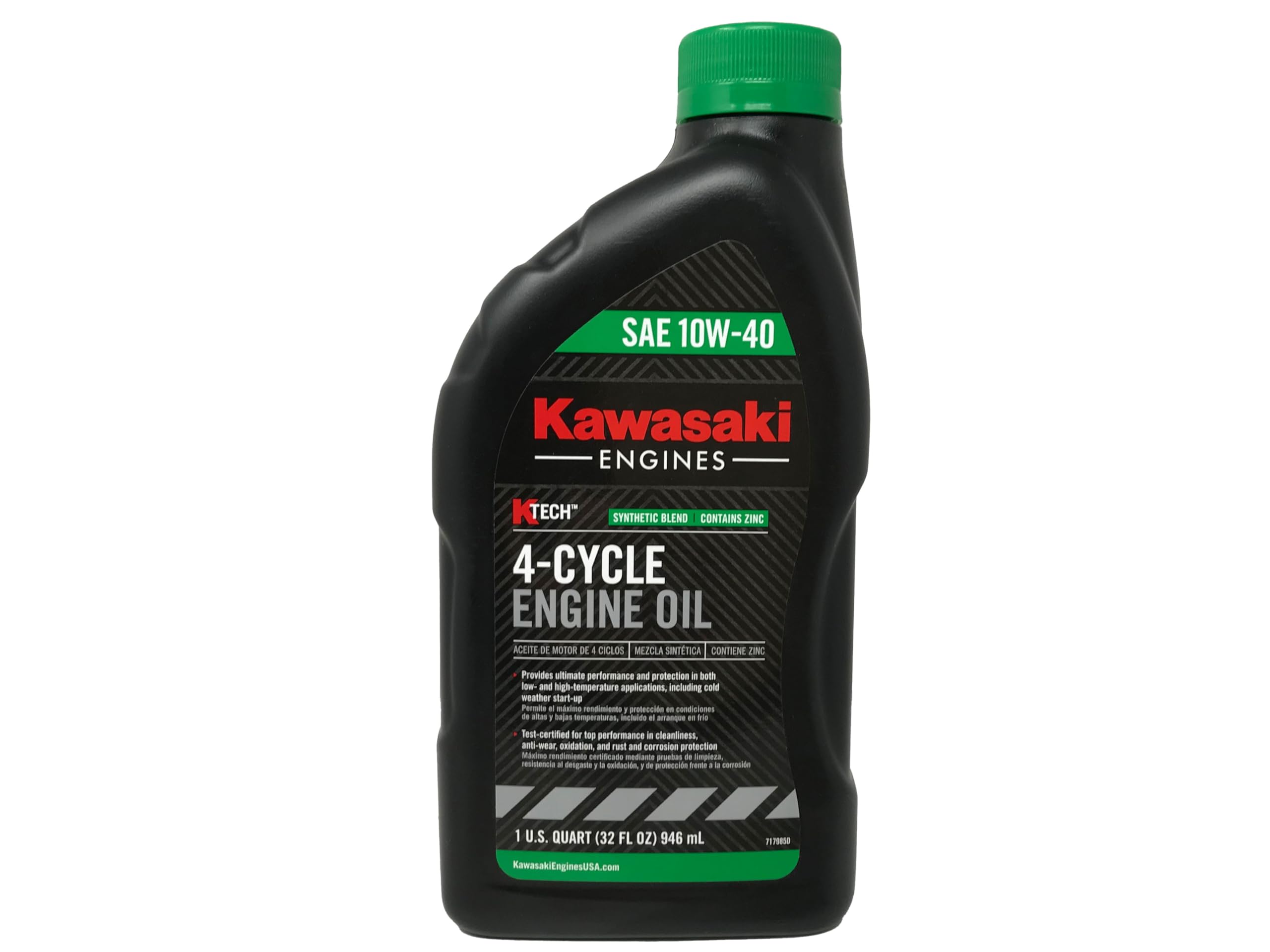 K-Tech synthetic blend 10W-40 oil for Kawasaki engine