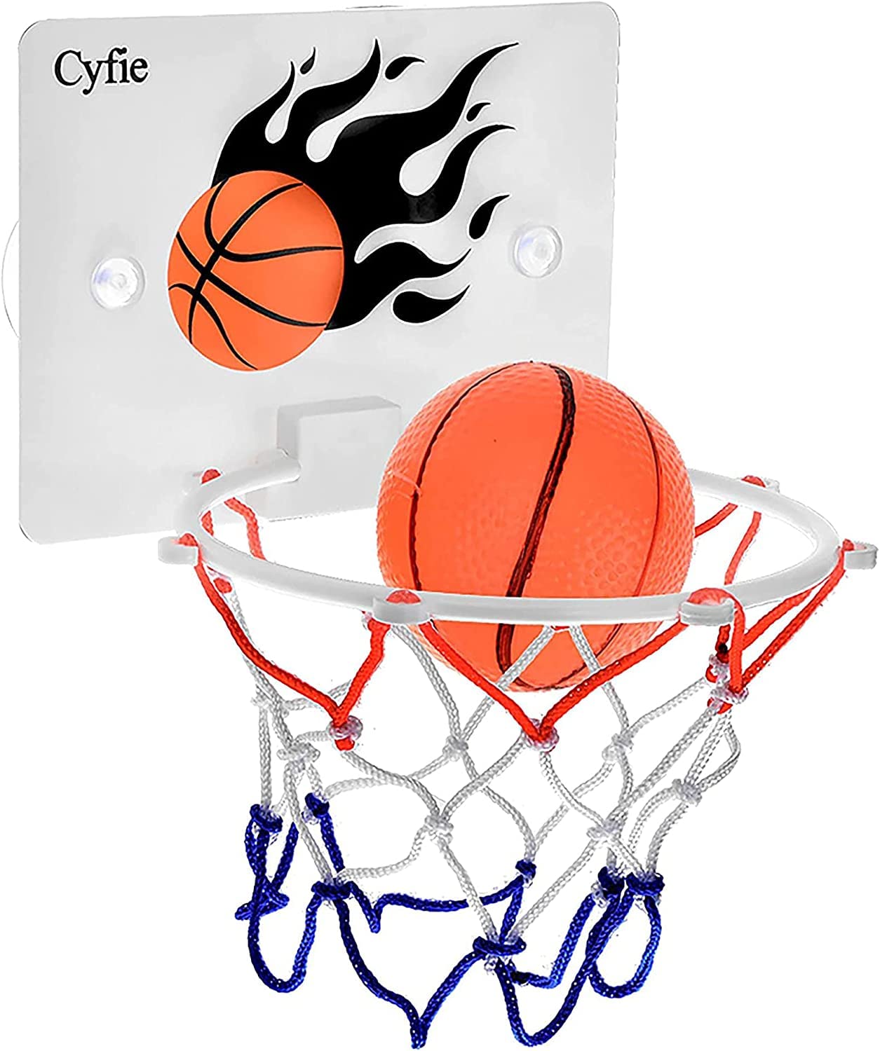 CYFIE basketball hoop toddler suction cups on bathroom glass