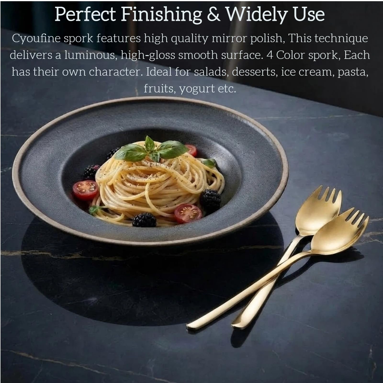 Includes silver gold black and colorful spork colors