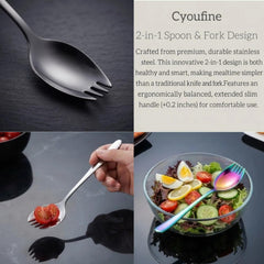 18/10 stainless steel spork with mirror finish and 600°F heat resistance