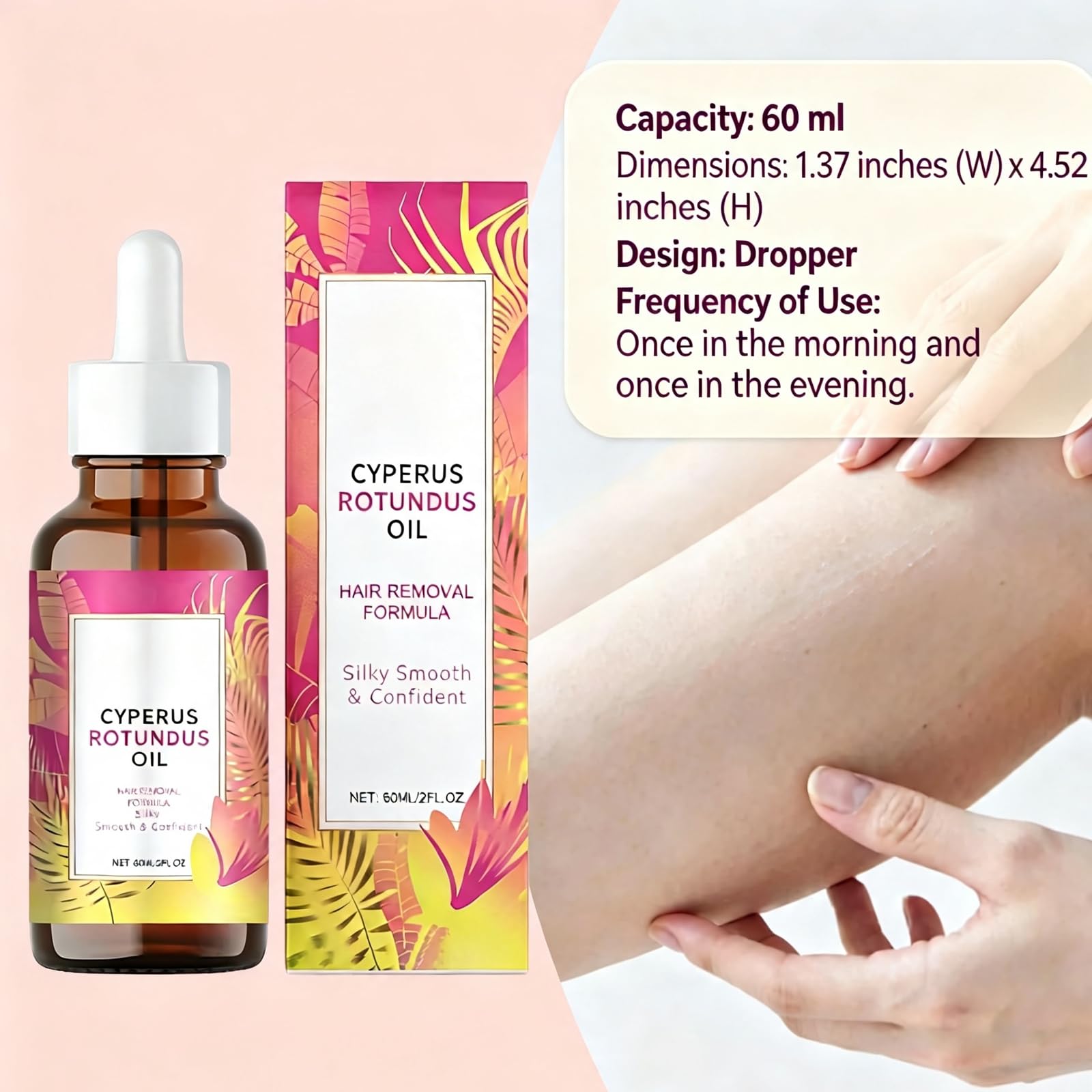 Ingredients tea tree oil and aloe vera in Cyperus Rotundus Oil