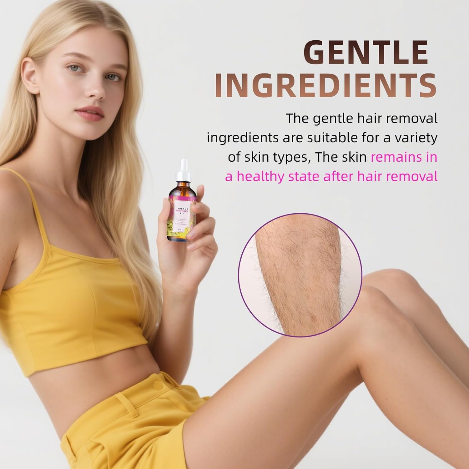 60ml bottle of Cyperus Rotundus Oil for Hair Removal