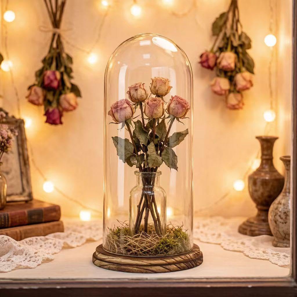 Centerpiece dome suitable for shelves and tables