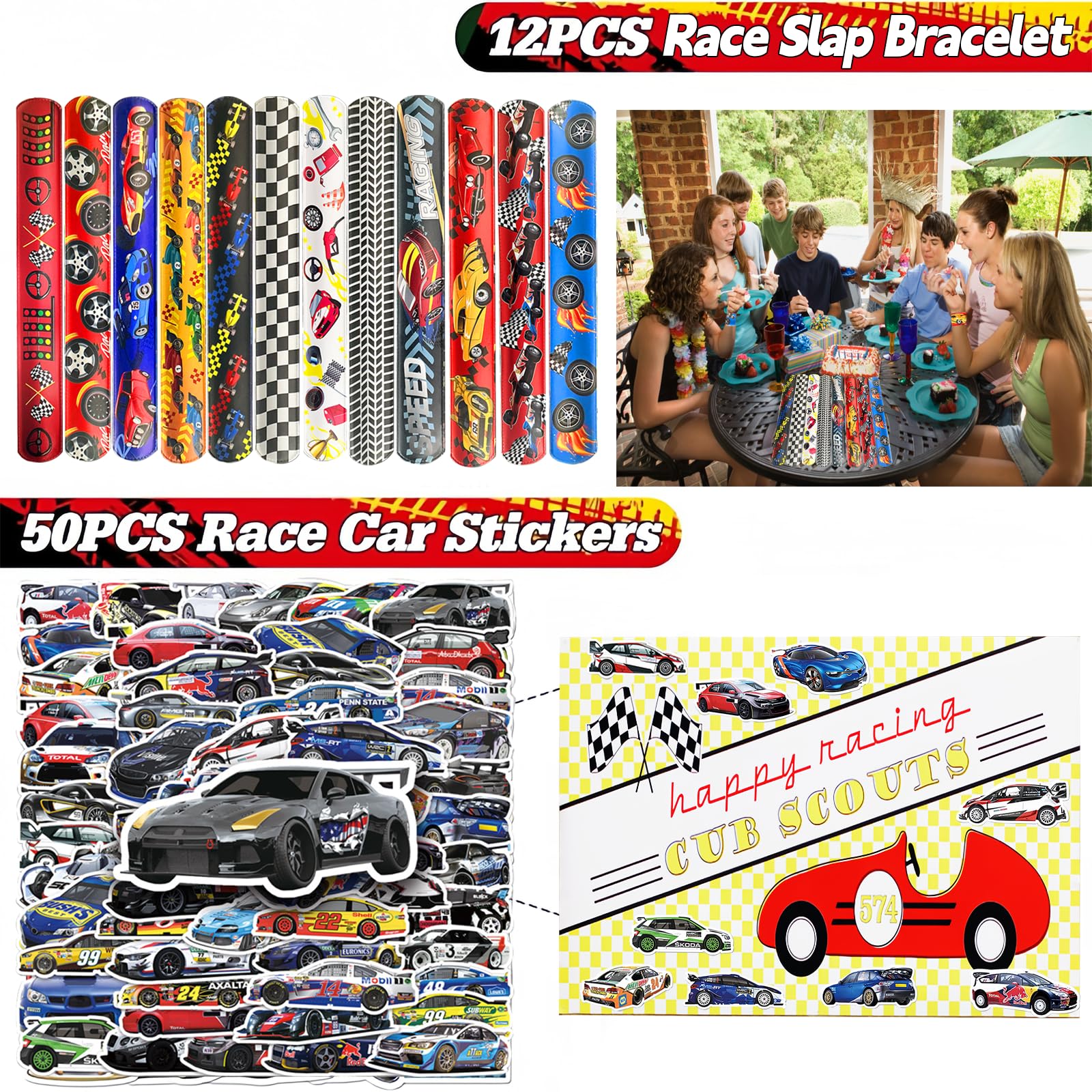 Car straws for race car party favors