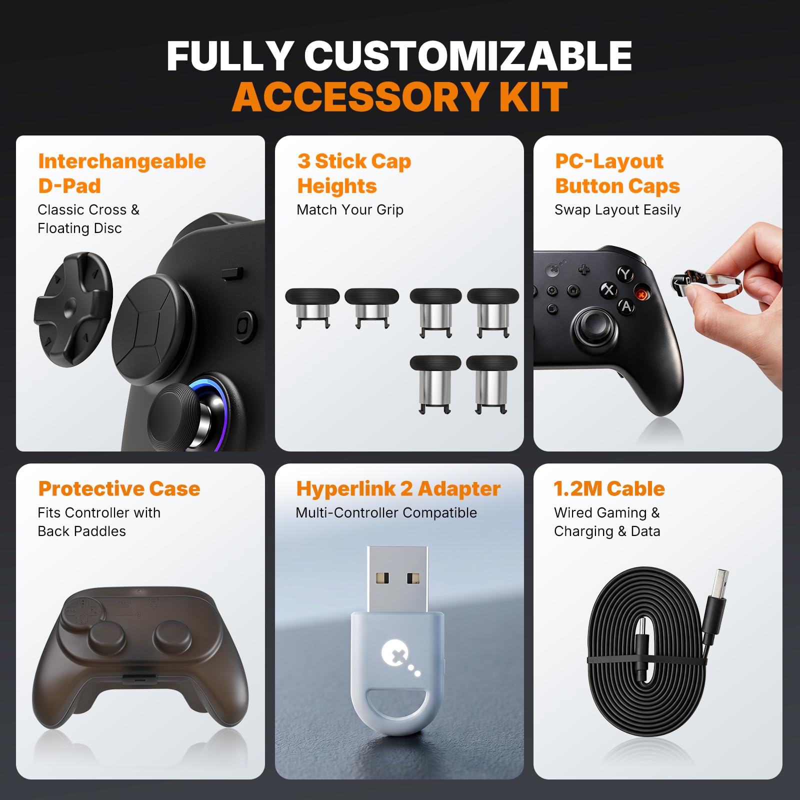 RGB lighting and vibration modes on TT MAX game controller