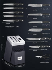 D.Perlla waved texture blade pattern for stylish set
