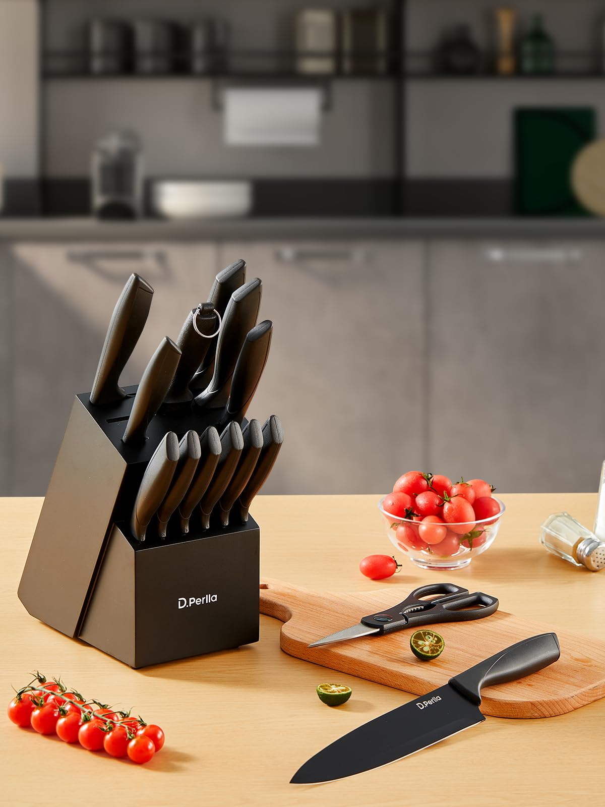 D.Perlla Steak knives 4.5 inch in block