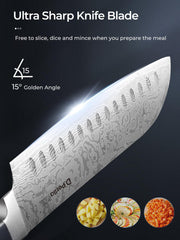 D.Perlla 8 inch chef knife from the set with full tang handle