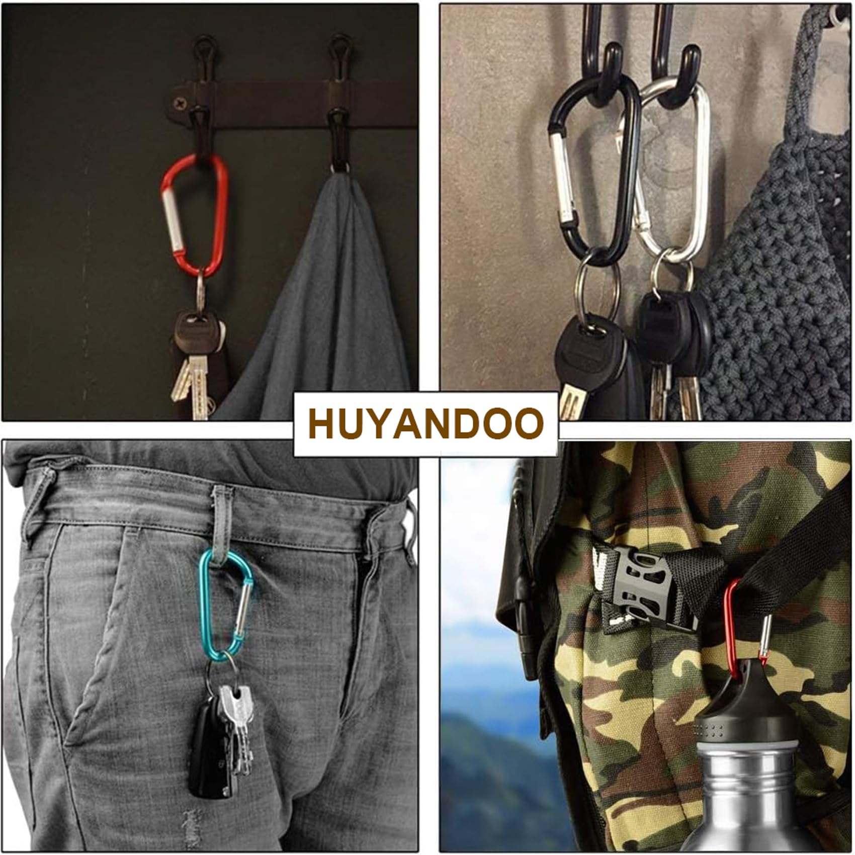Outdoor gear caribeener clip for hiking camping and travel
