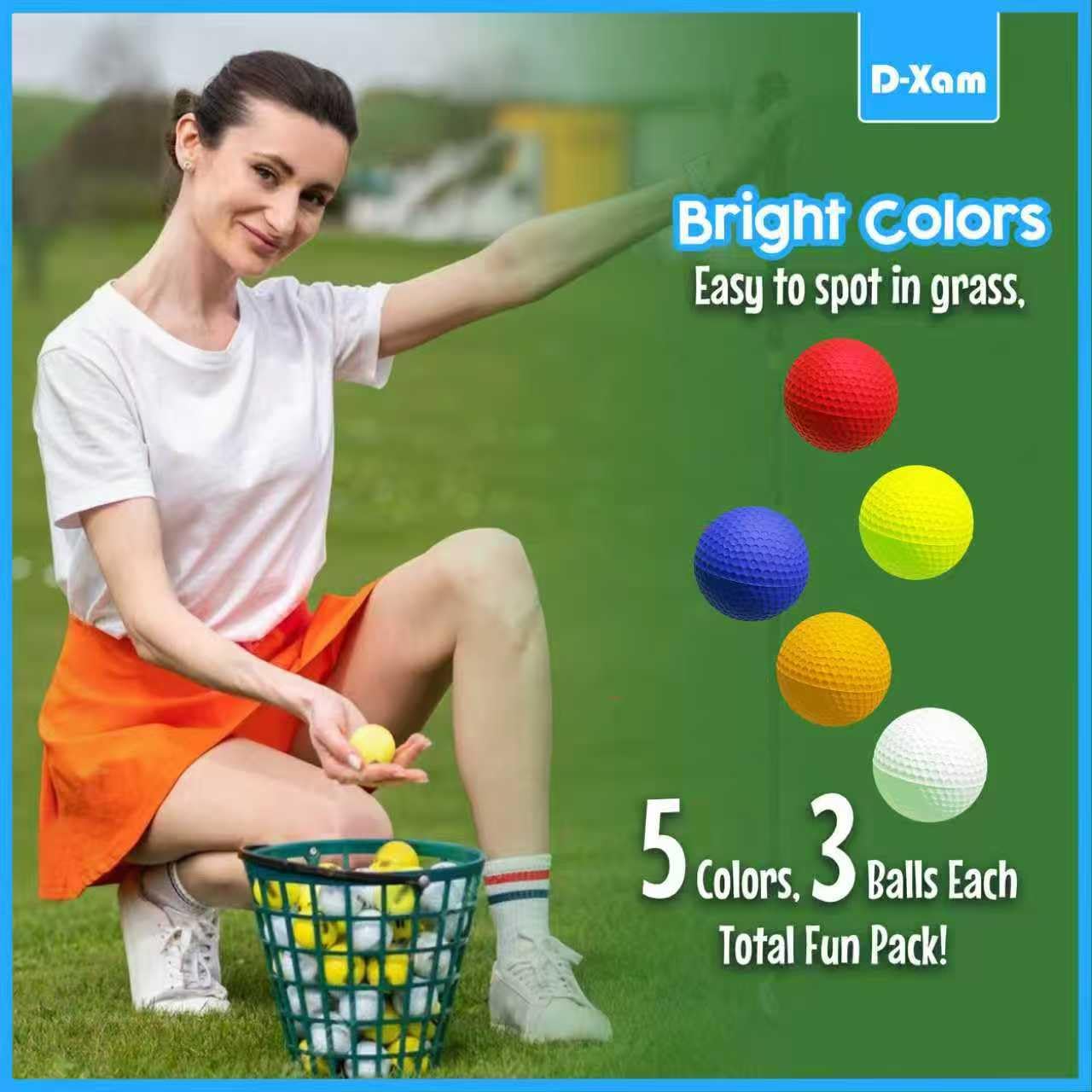 41mm foam golf balls multicolor for practice