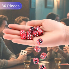 black 12mm d6 mini dice with visible pips
