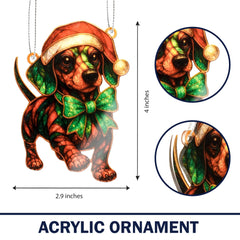 Dachshund christmas decor gift ready packaging