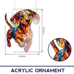 Dachshund gifts Christmas ornament colorful design