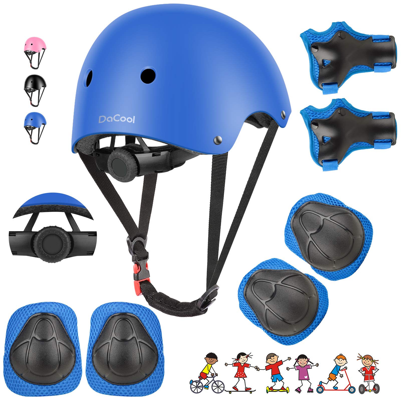 Blue DaCool Kids Bike Helmet for ages 3-8
