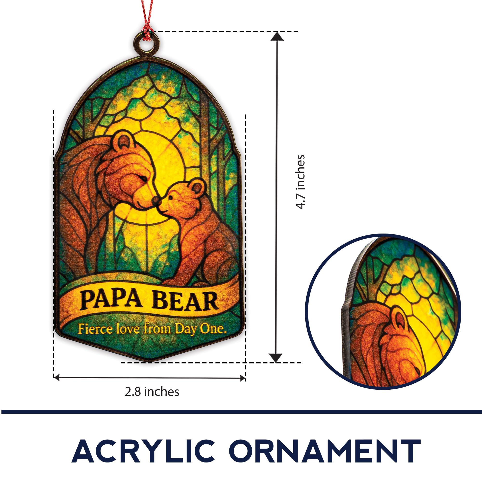 Suncatcher window ornament with vibrant colors