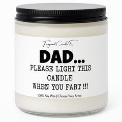 dad fart candle product image with fragrance options