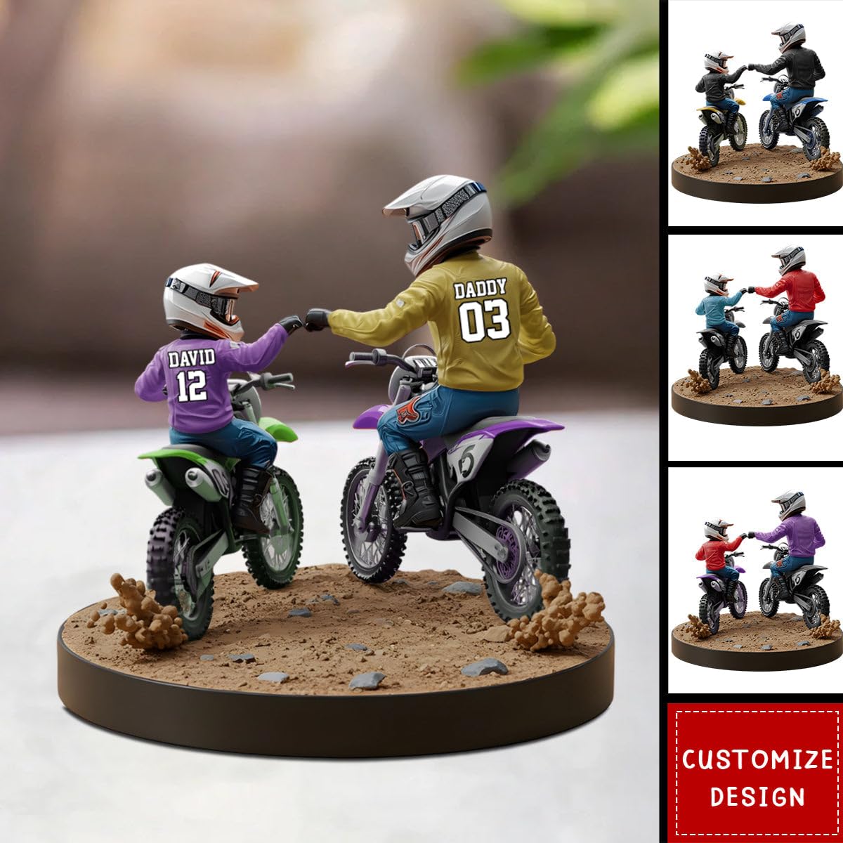 One-sided HD printed dirt bike plaque suitable for gifts