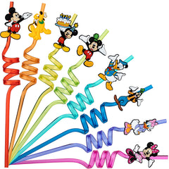 DaeSichi Mickey 24Pcs reusable straws set with 8 designs