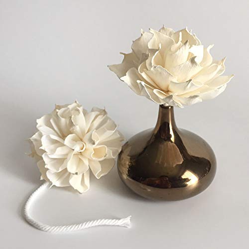 White Dahlia Sola Flower 4 pieces set