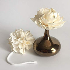 White Dahlia Sola Flower 4 pieces set
