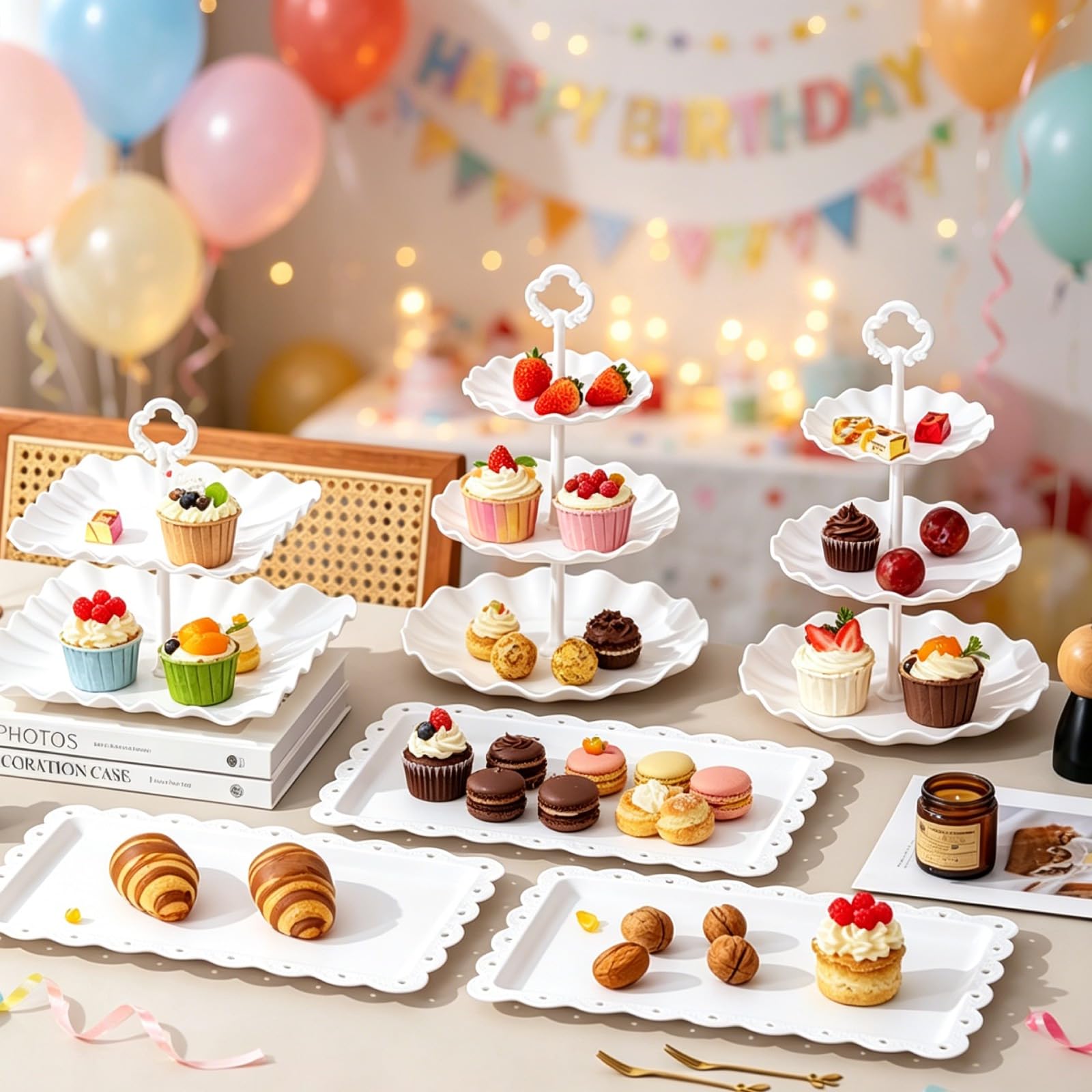 Wedding baby shower party dessert display using DAIDAIWANG set