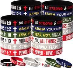 DaikeAion Bible Verse Wristbands set of 60pcs