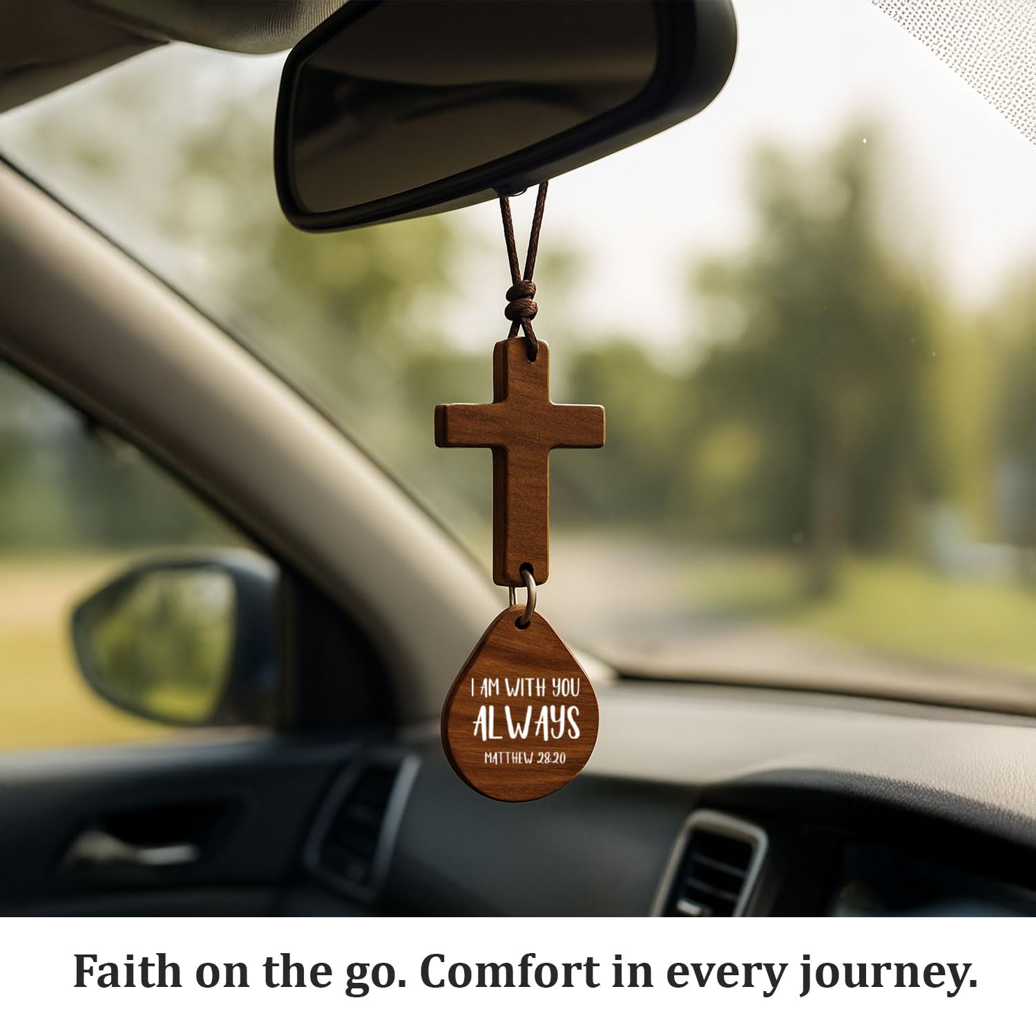 Daily Bible verse car gift concept on pendant
