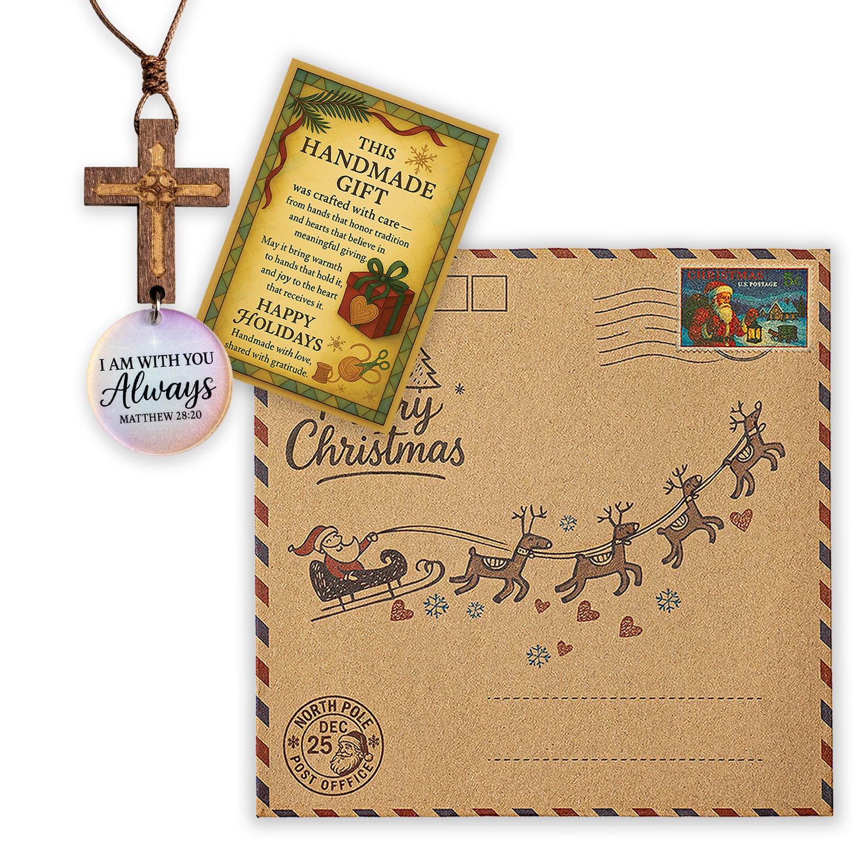 Daily bible verse cross ornament for car rearview