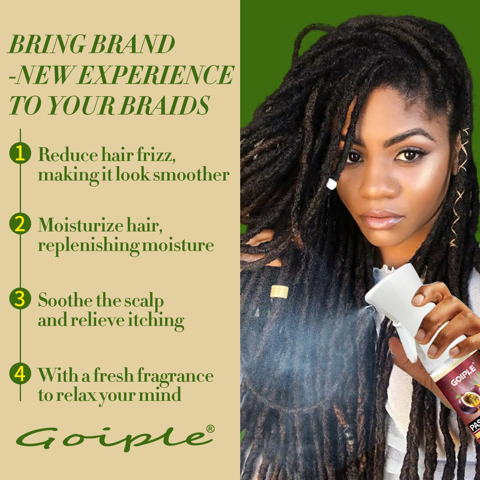 Daily Passion Fruit braid spray for dreadlocks and braids