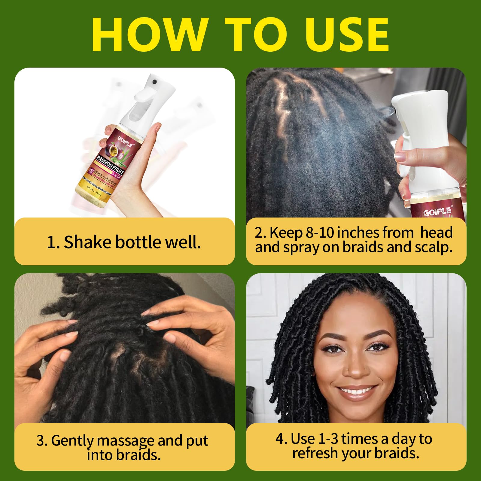 Daily Passion Fruit hair scalp moisturizer for locs