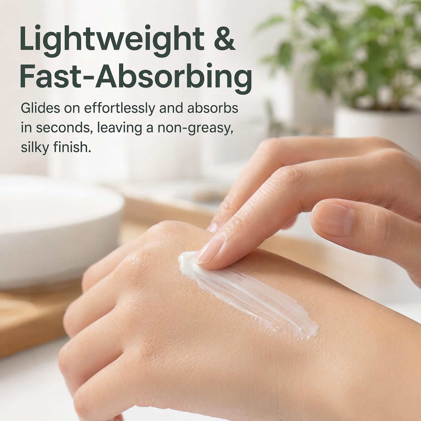 Daily use intertrigo cream applied to clean dry skin