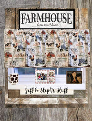 Dairy Farm Cow valance topper in cotton