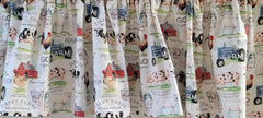 Dairy Farm Themed valance with cream background 41-42in wide by 15in long