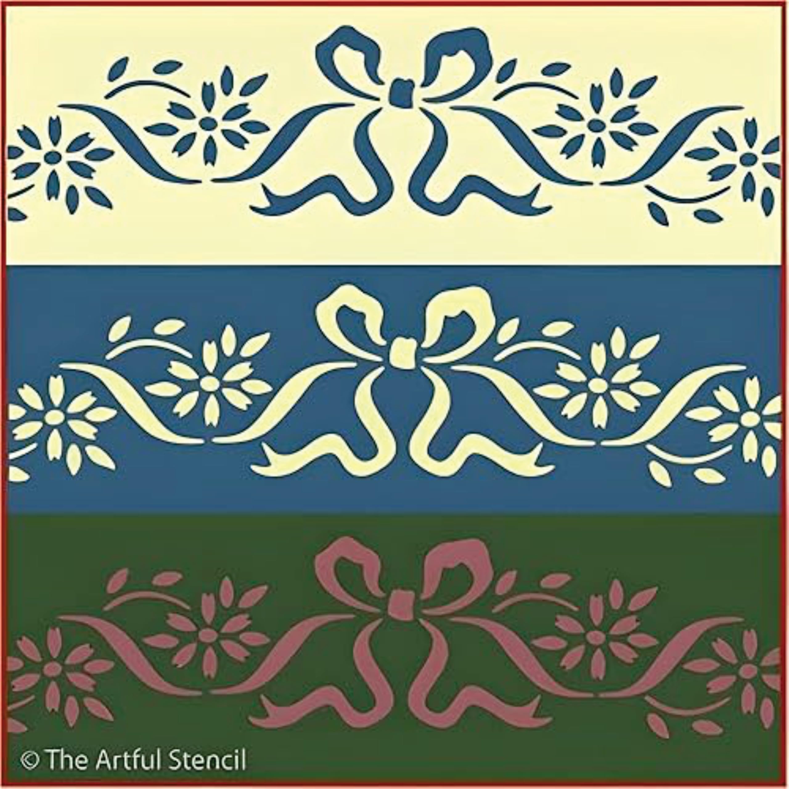 The Artful Stencil reusable stencil made with 10 mil Mylar for borders