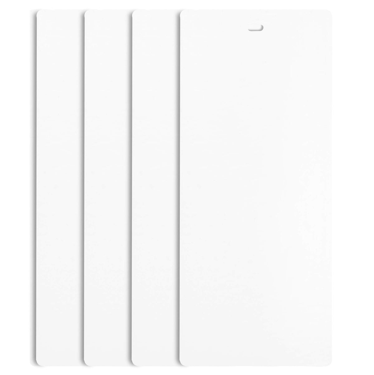 DALIX 82-5 inch white vertical blinds slats 4 pack front view