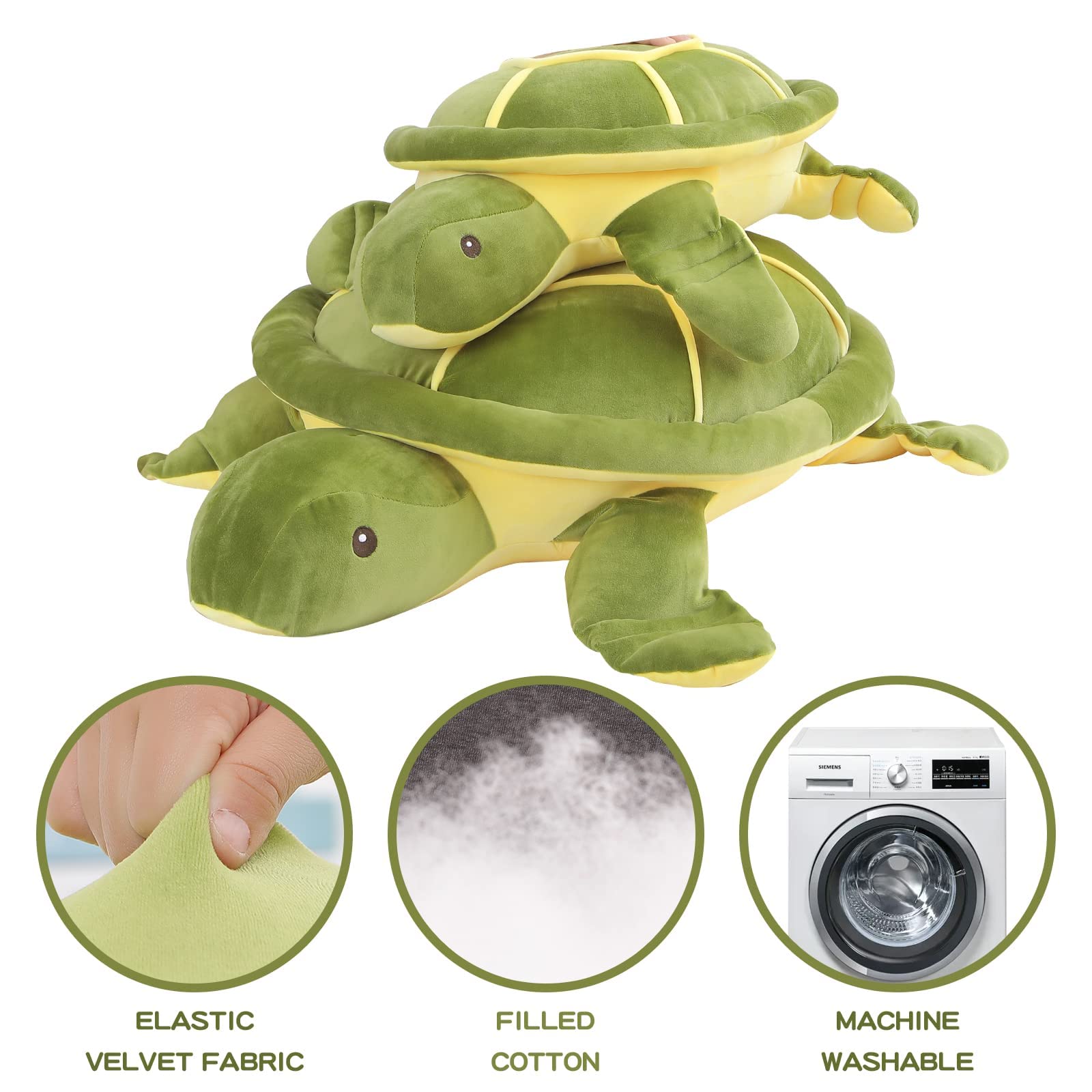 Dalmao green sea turtle plush decorative bedroom decor