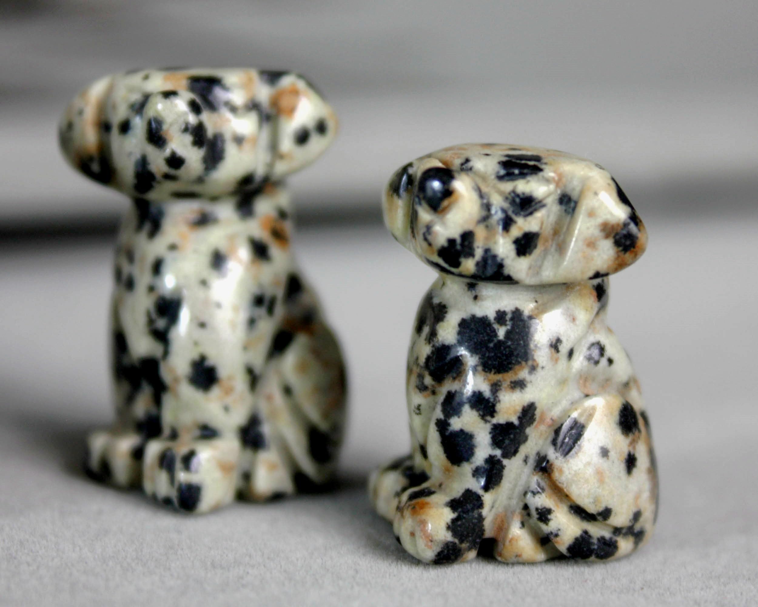 Dalmatian Jasper spirit animal display piece