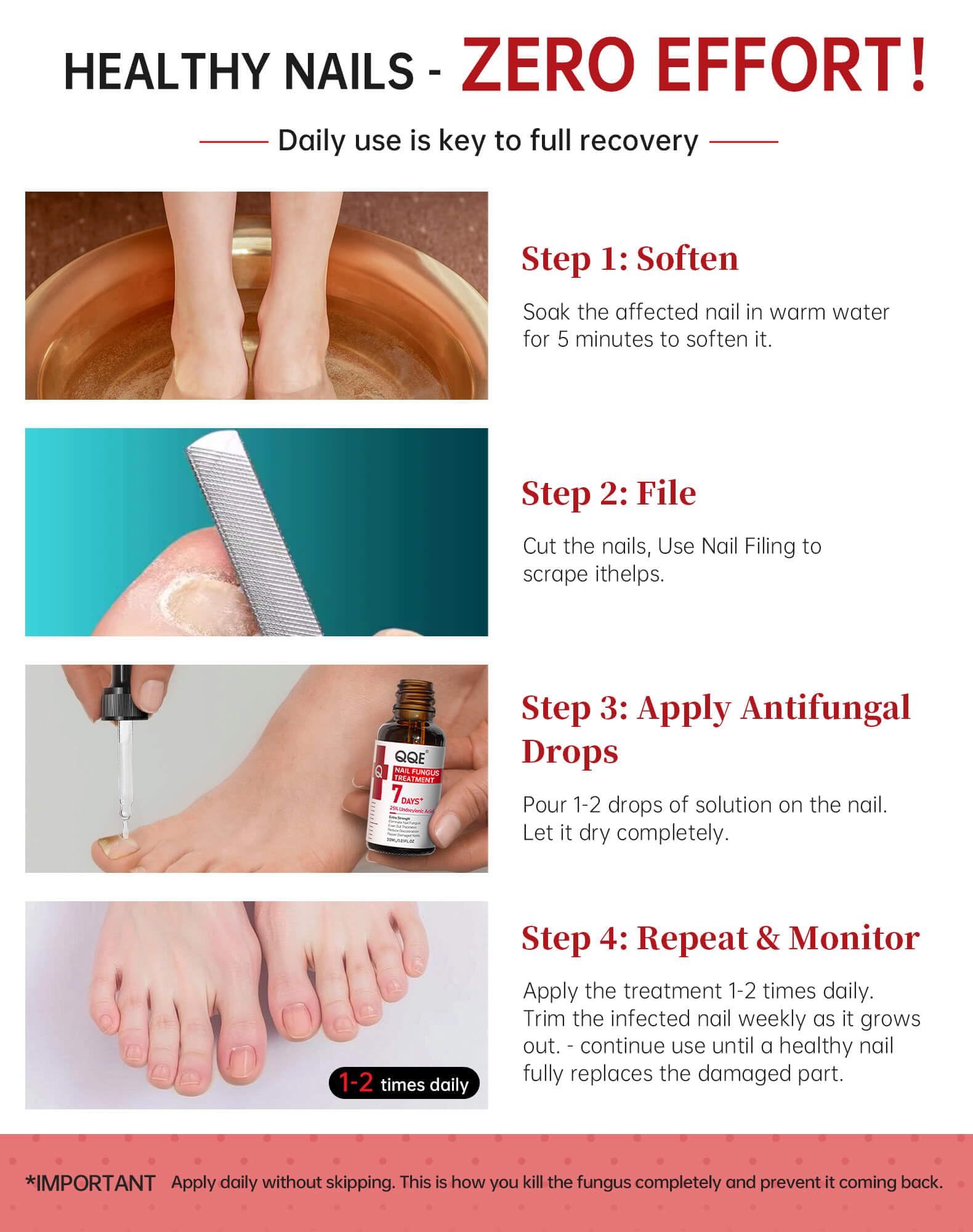 soak and clean nails as part of daily nail care routine