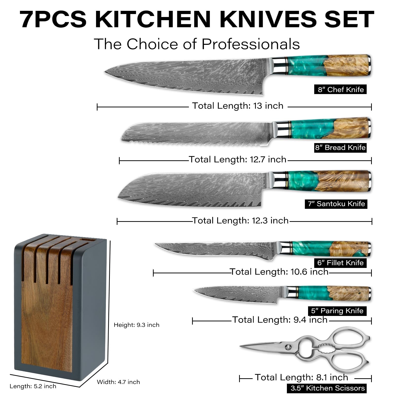 Damascus chef knife 67-layer steel