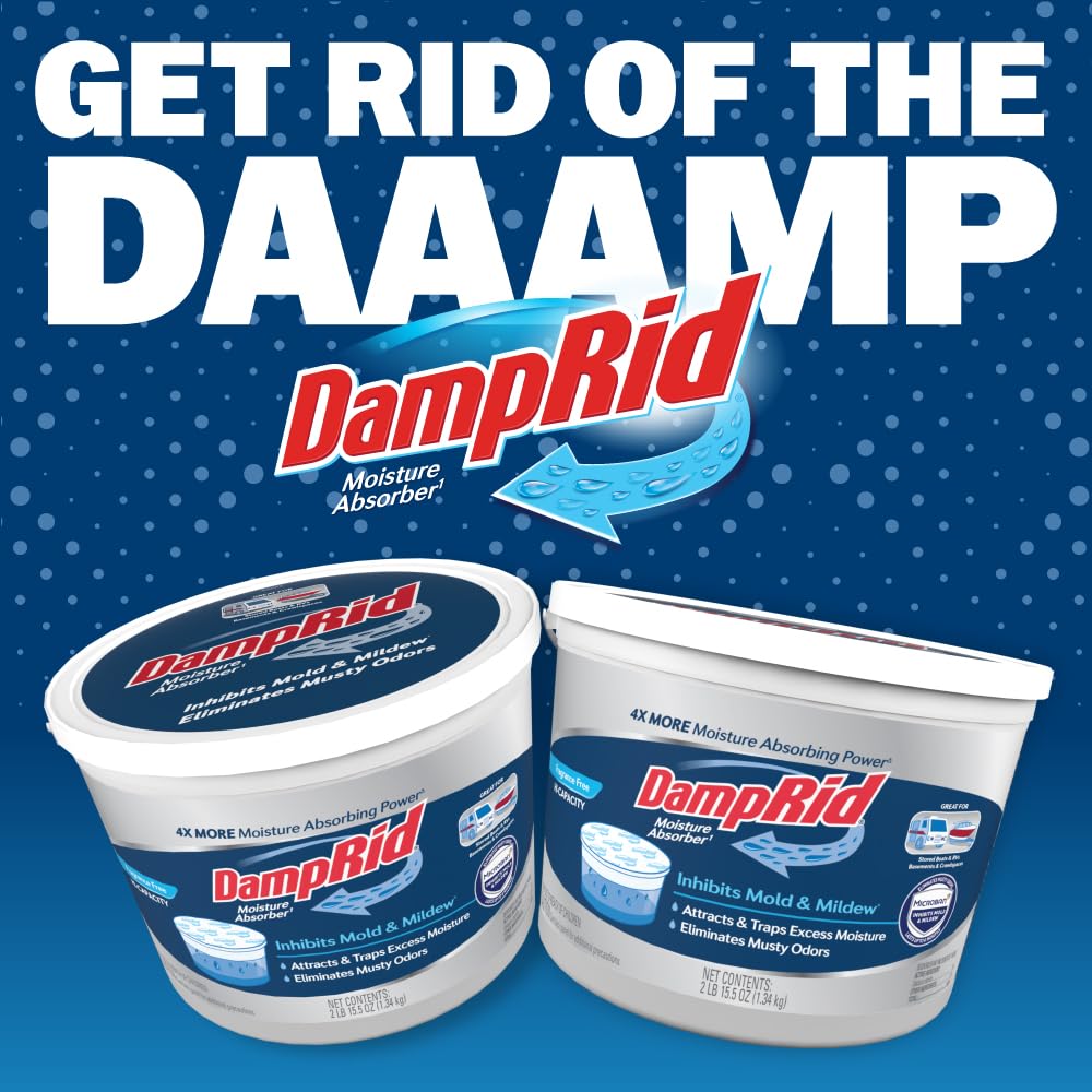 Home moisture control with DampRid bucket